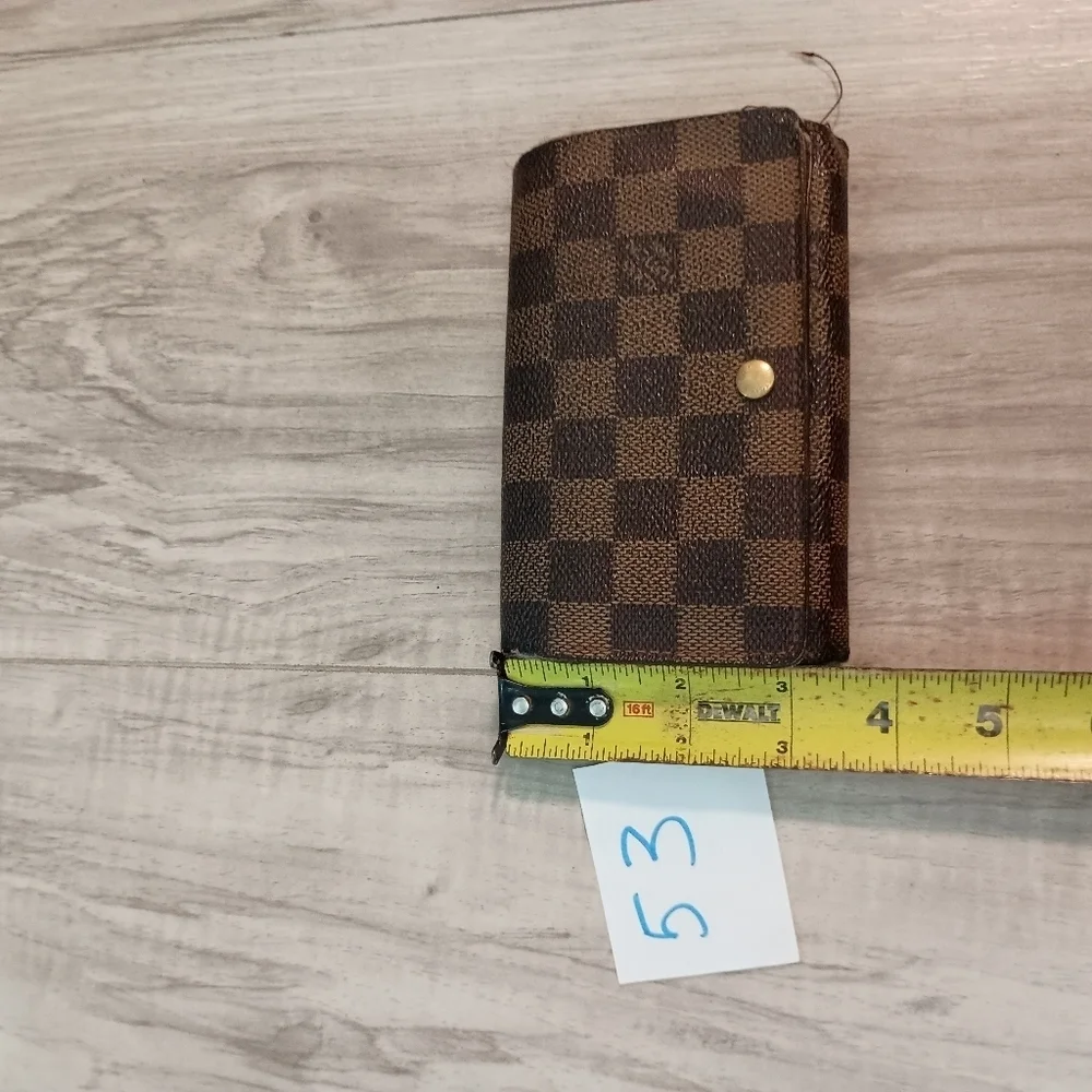 Louis Vuitton, Damier Ebene Tresor Bi-Fold Zip Wallet